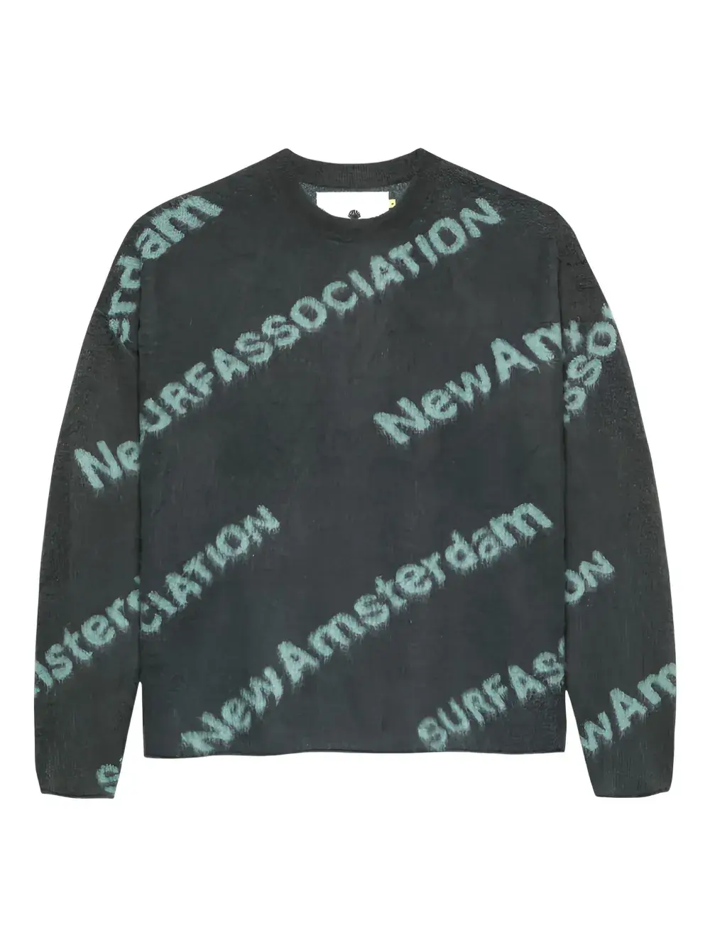 

Трикотаж с диагональным текстом New Amsterdam, серый