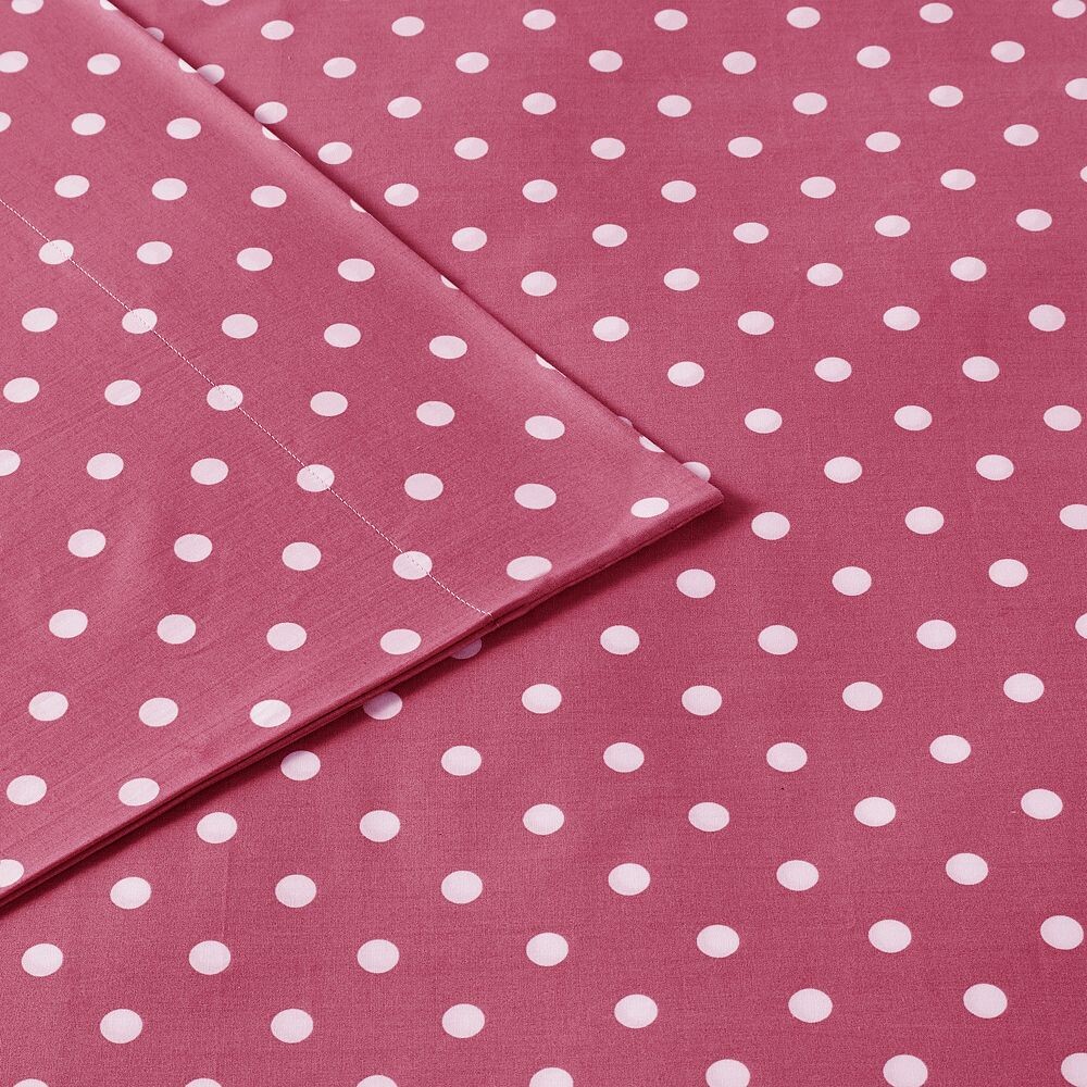 

Mi Zone Kids Комплект хлопкового простыни в горошек, цвет Dark Pink