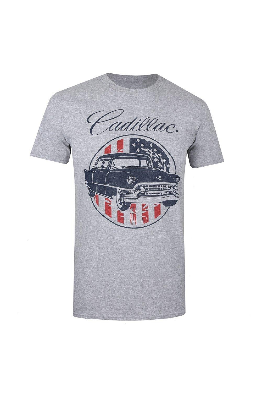 

Мужская футболка GM Motors Cadillac USA Petrol Heads, серый