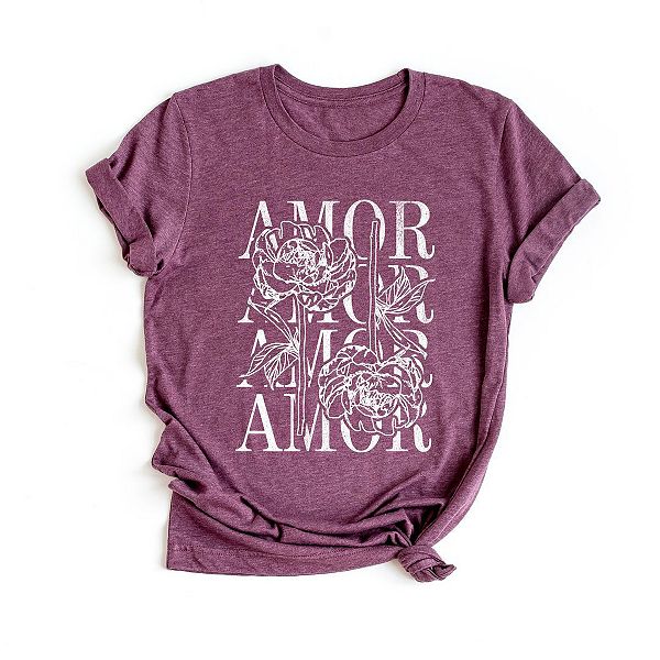 

Футболка с принтом Amor floral grunge Simply Sage Market, Plum, Зеленый, Футболка с принтом Amor floral grunge Simply Sage Market, Plum