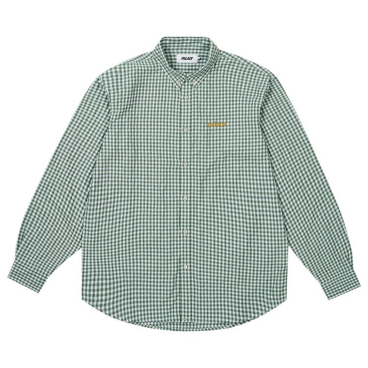 

Рубашка Palace Seersucker Oxford Shirt, Green Gingham