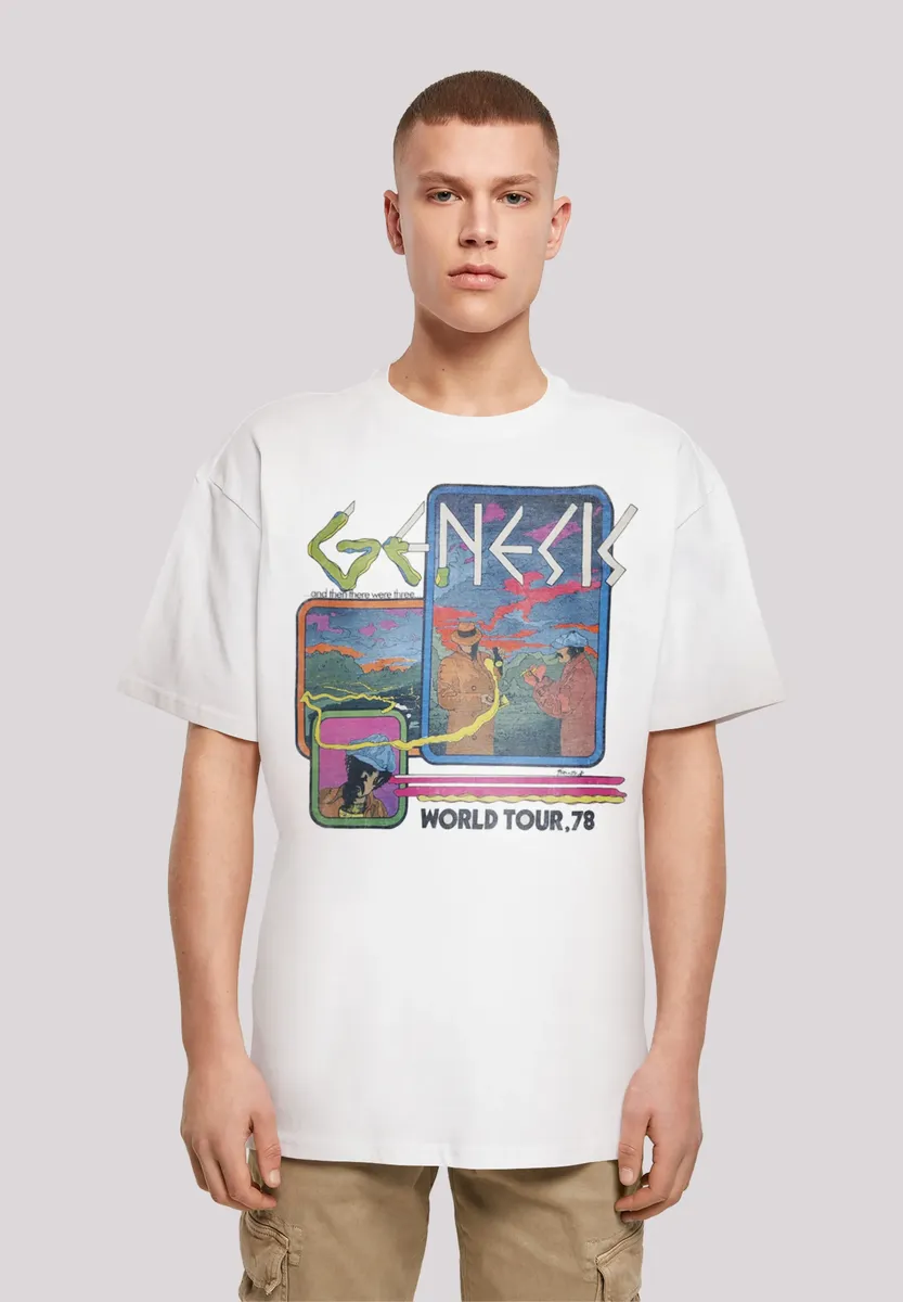 

Футболка F4NT4STIC "Genesis Rock Music Band World Tour 78", принт, белый