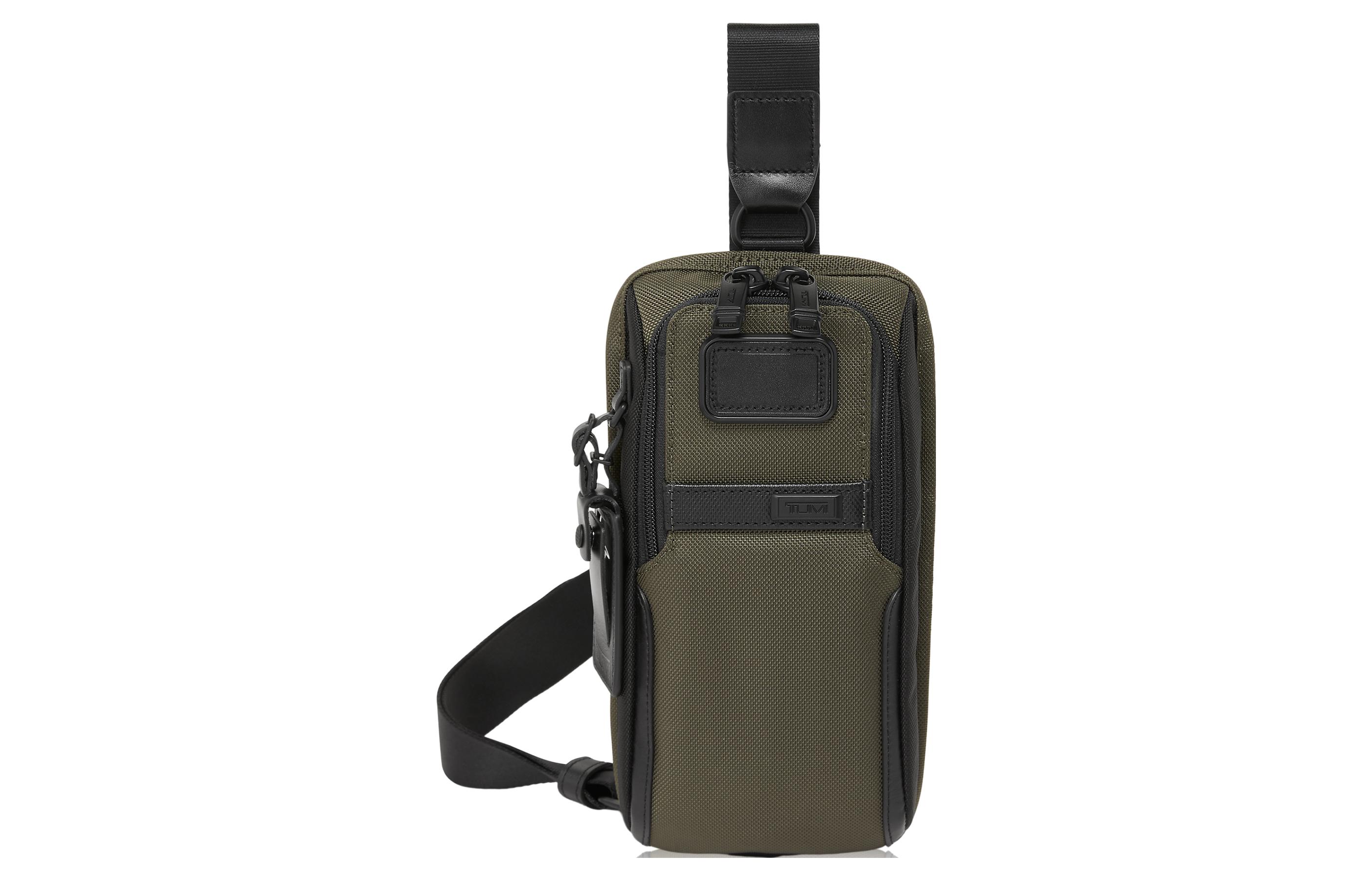 

TUMI Рюкзак-пояс Alpha 3, слинговый рюкзак, кроссбоди, плечевая сумка среднего размера мужская оливковый зеленый