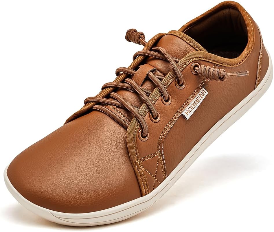 

Кроссовки HOBIBEAR для женщин и мужчин, широкие, минималистичные, без подъема, на липучке, легкие и удобные, коричневый