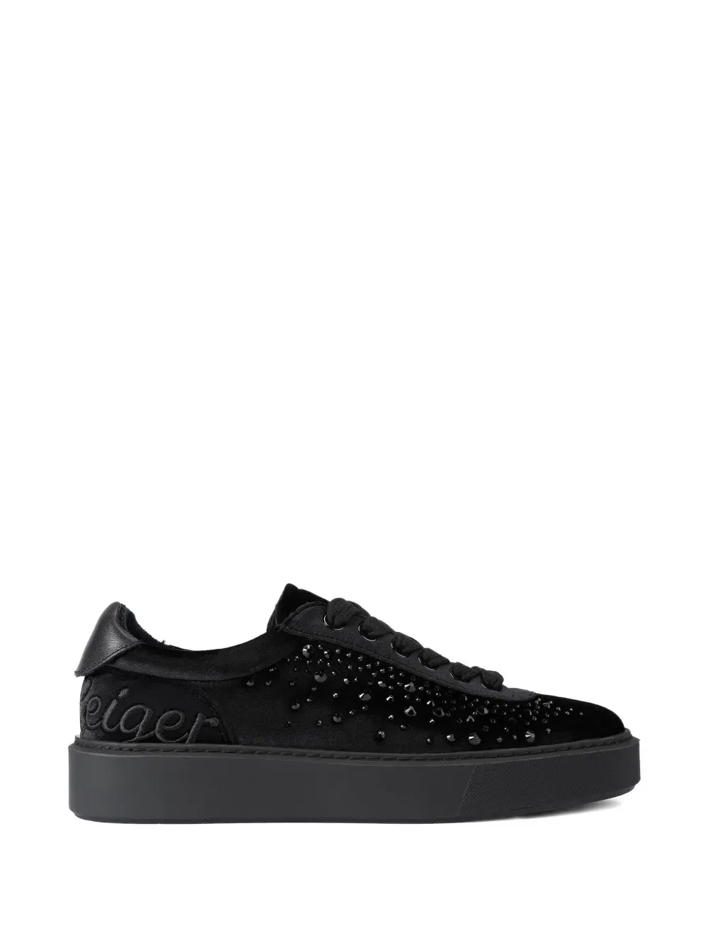 Ретро-кроссовки Albion, украшенные кристаллами Kurt Geiger London, черный