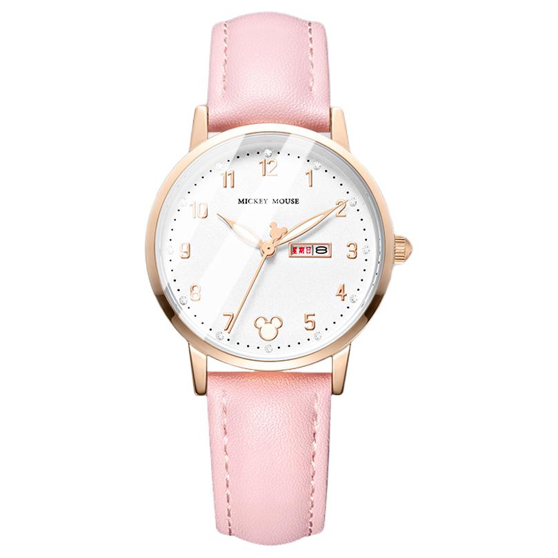 

Disney Часы Quartz Movement Leather Strap Watch Women's Watch White Dial, White Dial