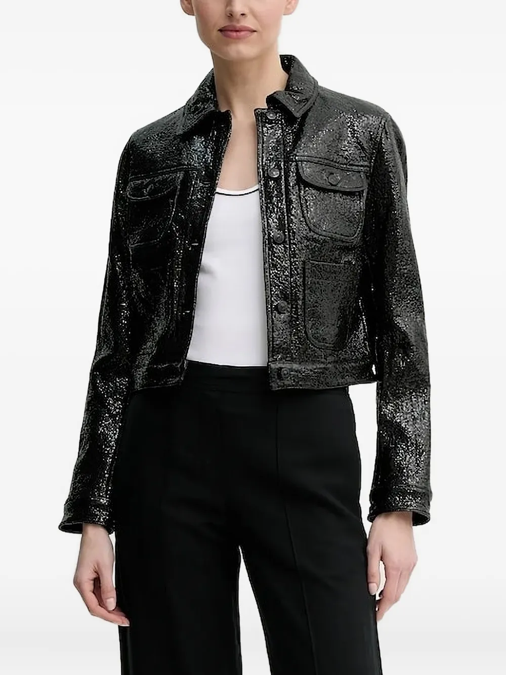 

Пиджак с пайетками The Kooples, черный