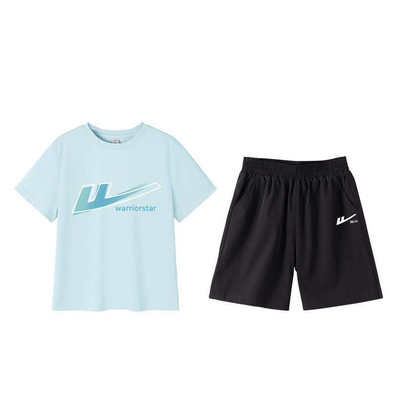 

Детская повседневная спортивная одежда WARRIOR, светло-синий/h gradient pattern-черный/h huili белый k