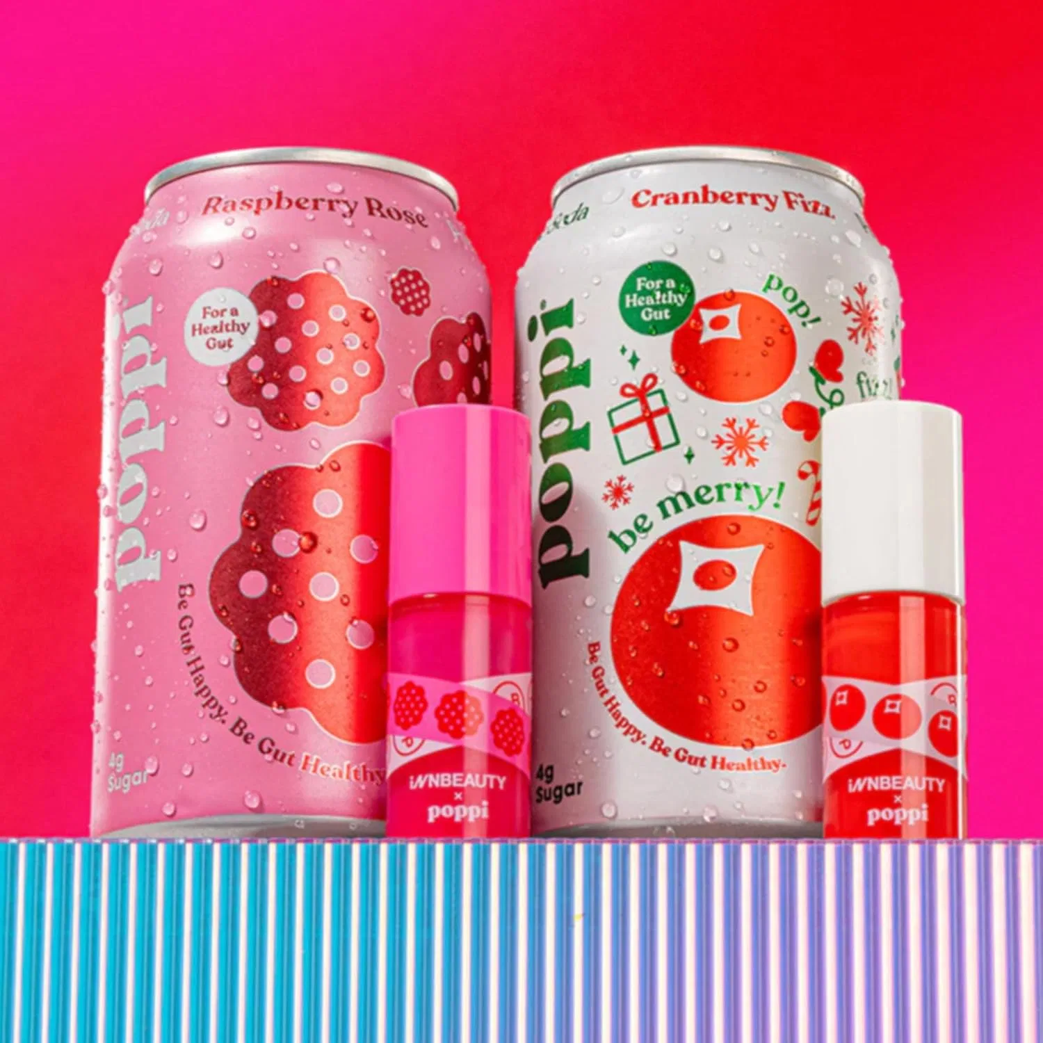 Набор гидратирующих блесков для губ Innbeauty Project Poppi Sips & Lips Duo, 2 шт, 0.25 oz, мультиколор — фото 3