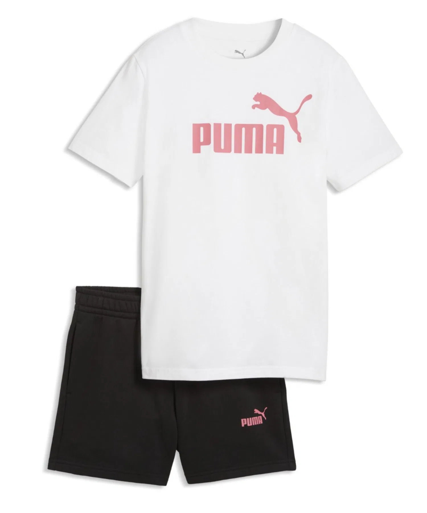 Детский комплект футболка с логотипом и шорты PUMA чёрно-белый