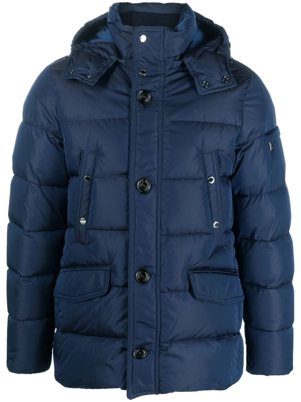 

Пуховик на пуговицах Moorer, синий