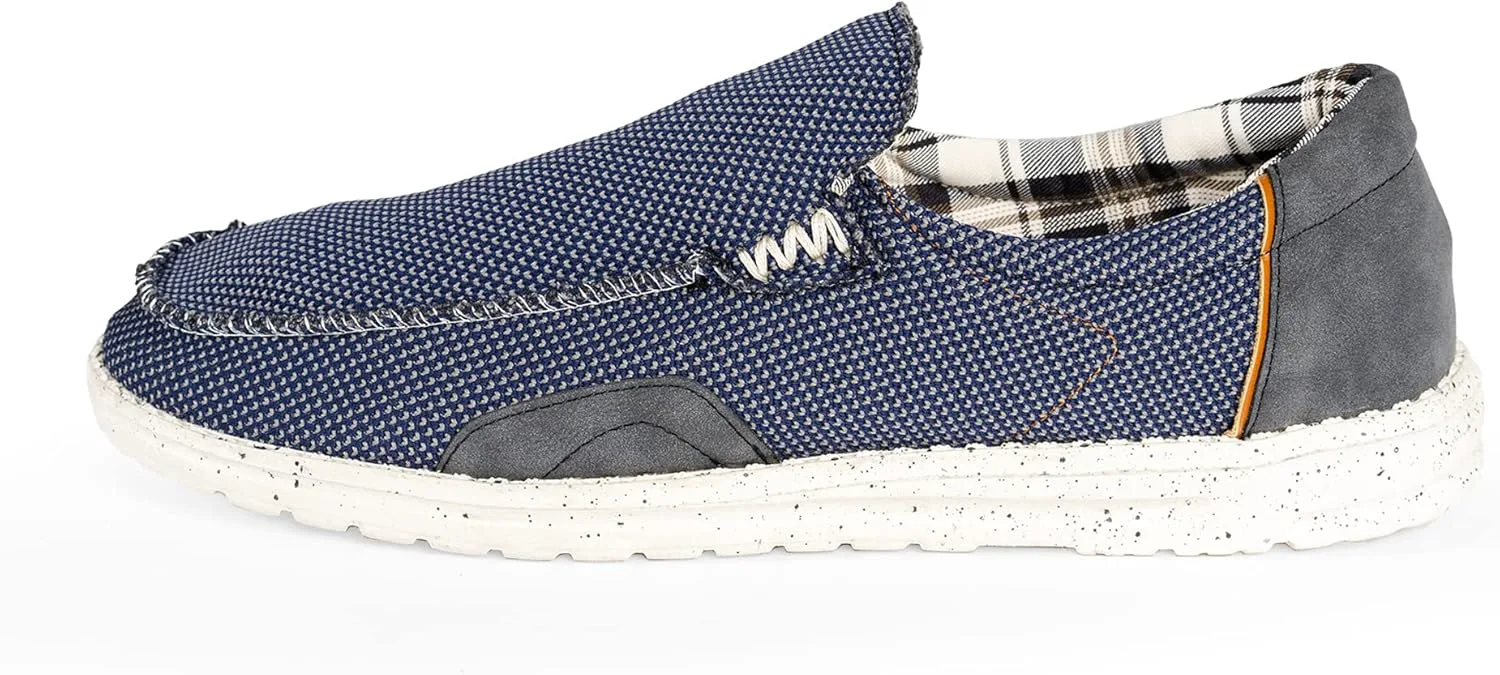 

NORTY Серые мужские лоферы Chukka Low Ankle - повседневная обувь для мужчин - эластичные лоферы на шнуровке, темно-синий
