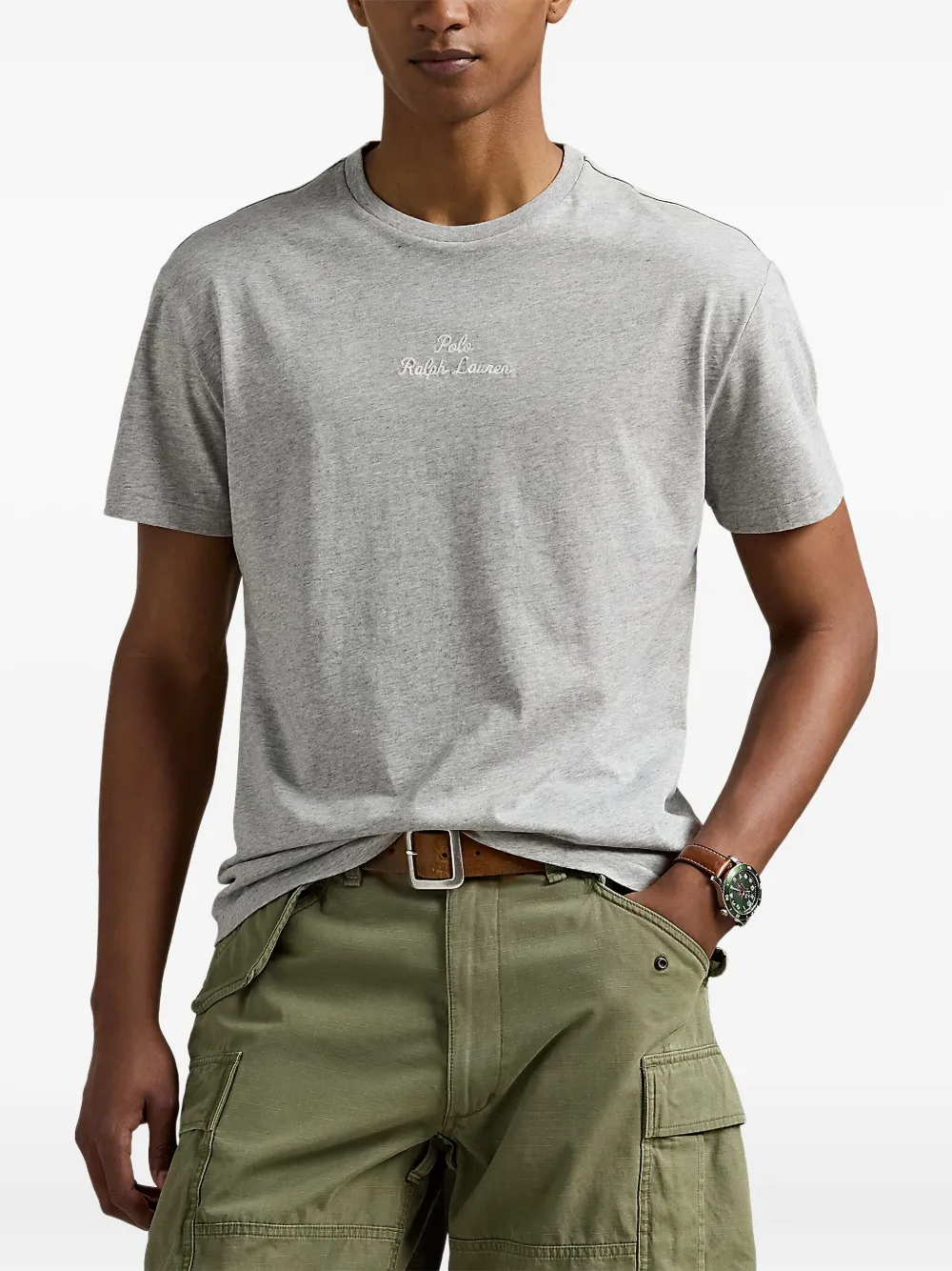Футболка с круглым вырезом POLO RALPH LAUREN, серый — фото 2