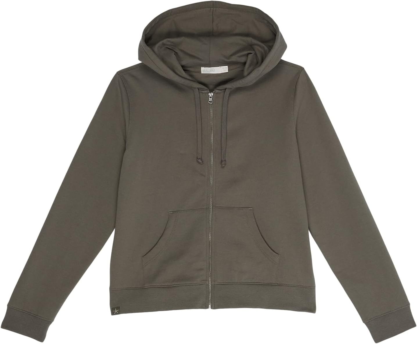 

Худи Barefoot Dreams CozyChic MC Fleece Cot/Span Zip Hoodie, цвет Olive Branch