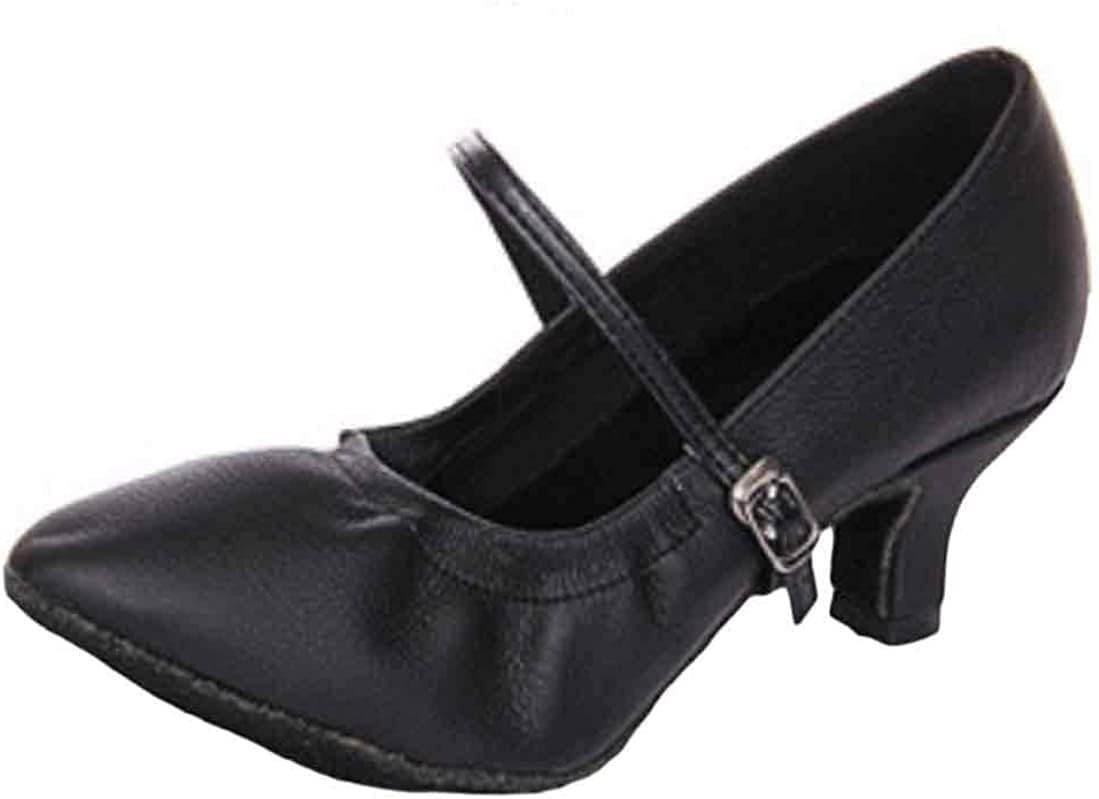 

Женские босоножки на каблуке, туфли для современных танцев, однотонные туфли с кожаной подошвой, легкие туфли для бальных танцев (цвет: белый, размер: 5 UK) Generic