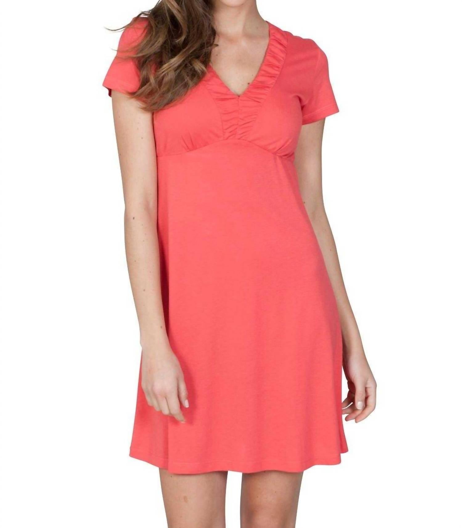 

Платье Elizabeth с короткими рукавами в коралловом цвете Twelve Eighty Eight