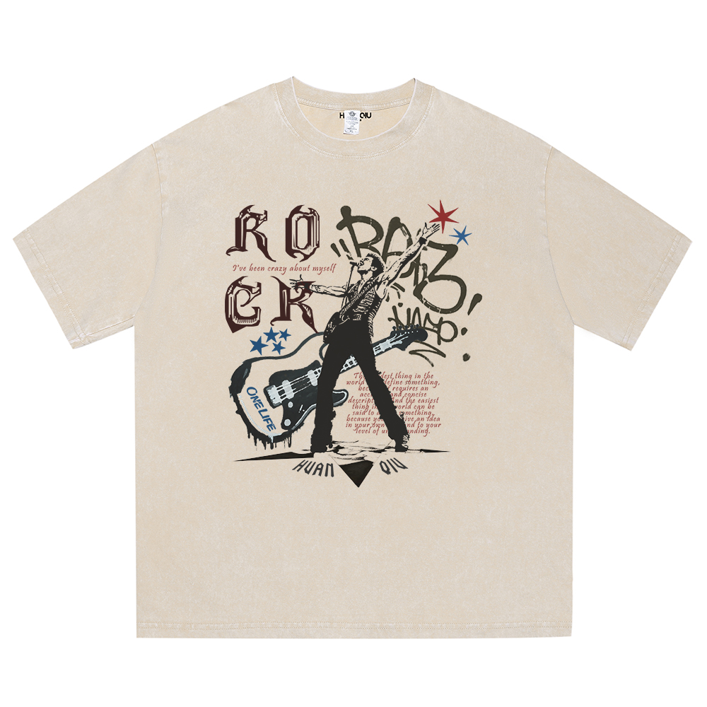 

Футболка с коротким рукавом Unisex HUANQIU, бежевый