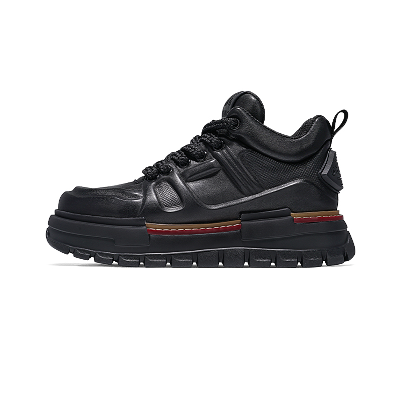 

SALAXI Скользоустойчивые мужские кеды на высокой подошве черные, цвет Black