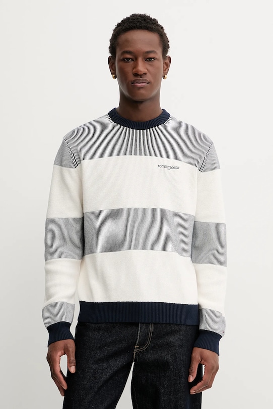 

Хлопковый свитер Tommy Jeans, темно-синий