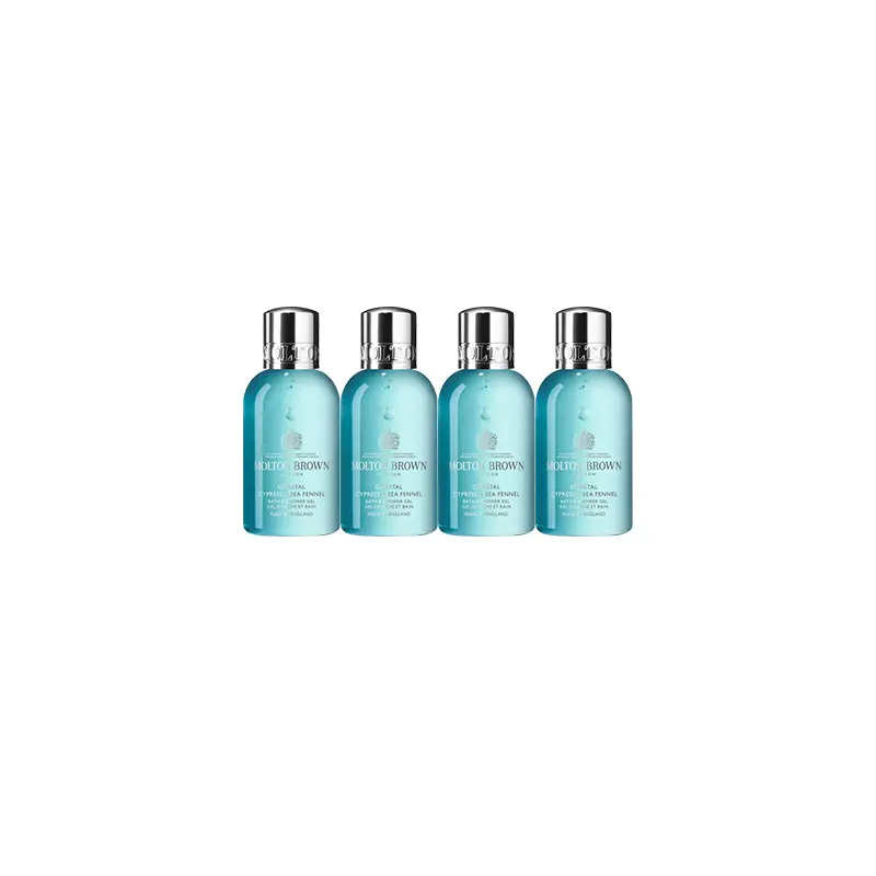 

Ароматические гели для душа с успокаивающим очищением Molton Brown, coast cypress and ocean fennel 50ml*4