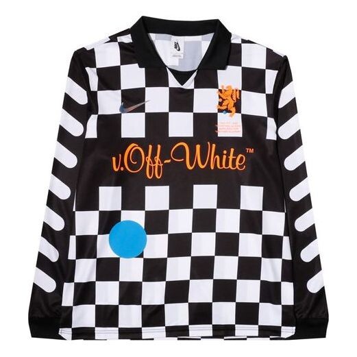 

Спортивная футболка x off-white mercurial nrg x football jersey 'black total orange' Nike, черный