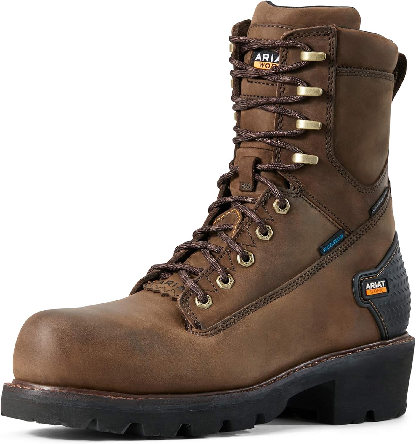 

Мужские ботинки Ariat Powerline 8 H2O, темно-коричневый