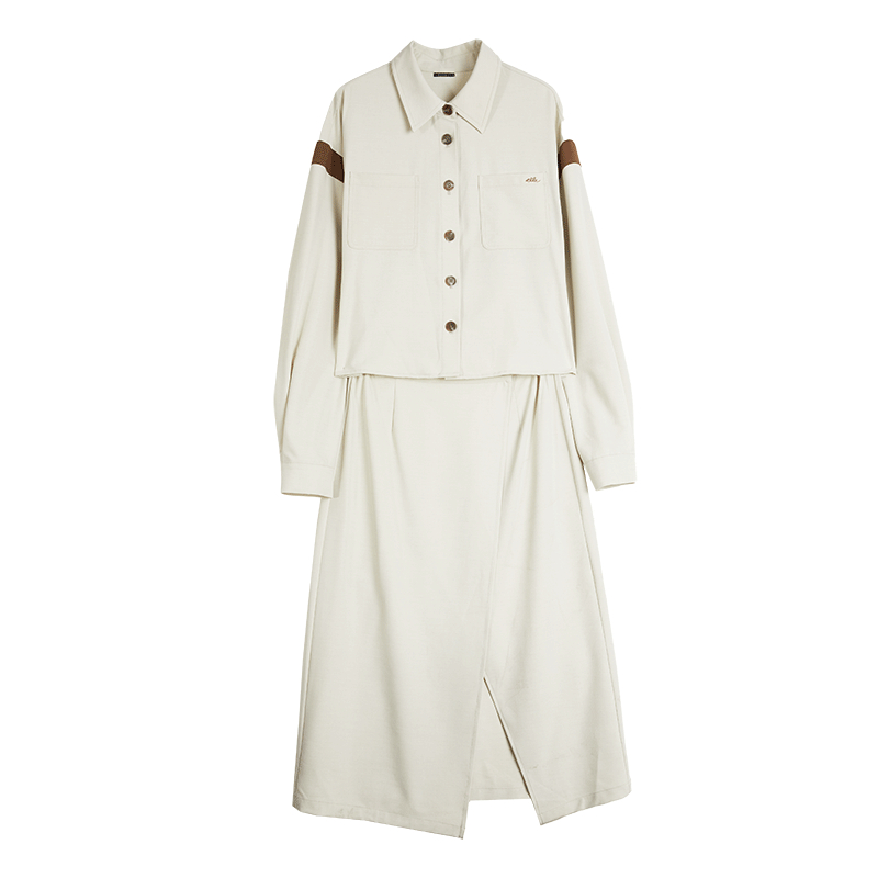 

ELLE Платье с длинным рукавом Women's Light Khaki