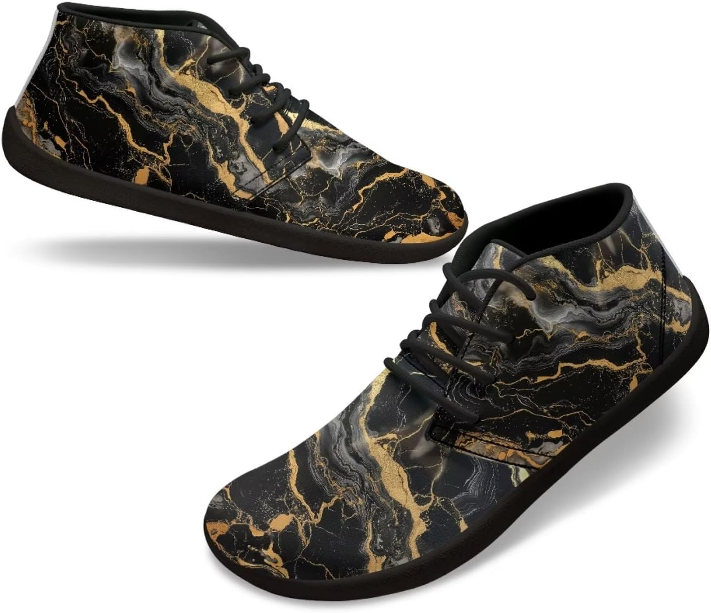 

Мужские босоножки с широким носком, кроссовки для ходьбы с нулевым перепадом подошвы, удобные, дышащие обувь для ходьбы и бега Xixirimido, черный