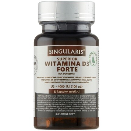 

Витамин D3 Форте 4000 МЕ - 30 капсул Singularis