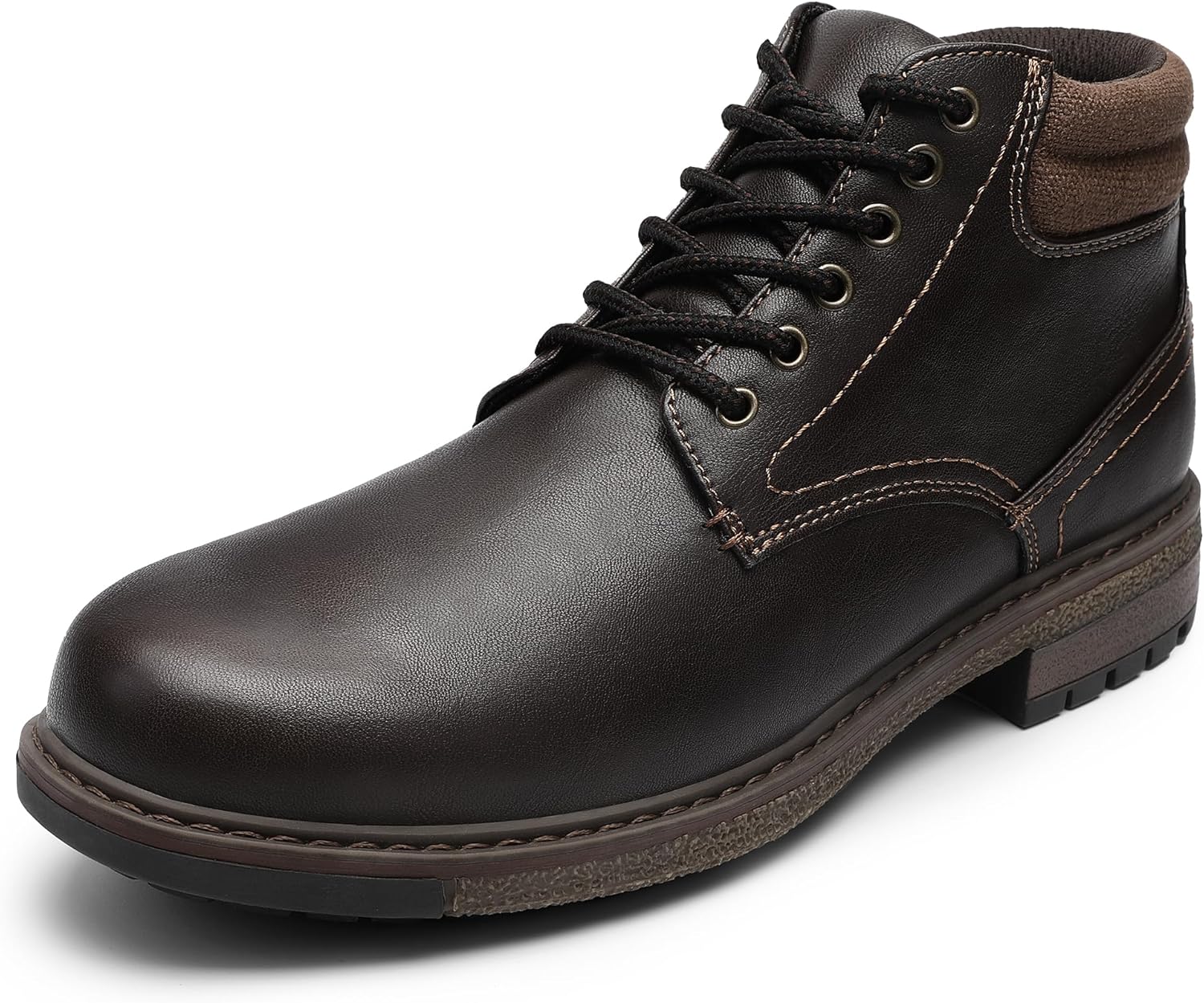 

Мужские повседневные ботинки shoeslocker, ботинки на щиколотку для мужчин, классические туфли-лоферы, водонепроницаемые и противоскользящие, темно-коричневый