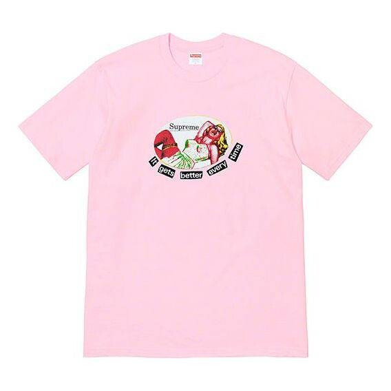 

Футболка ss19 it gets better every time tee Supreme, розовый