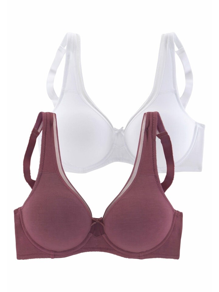 

Бюстгальтер-минимайзер PETITE FLEUR Minimizer BH, цвет burgund+weiß