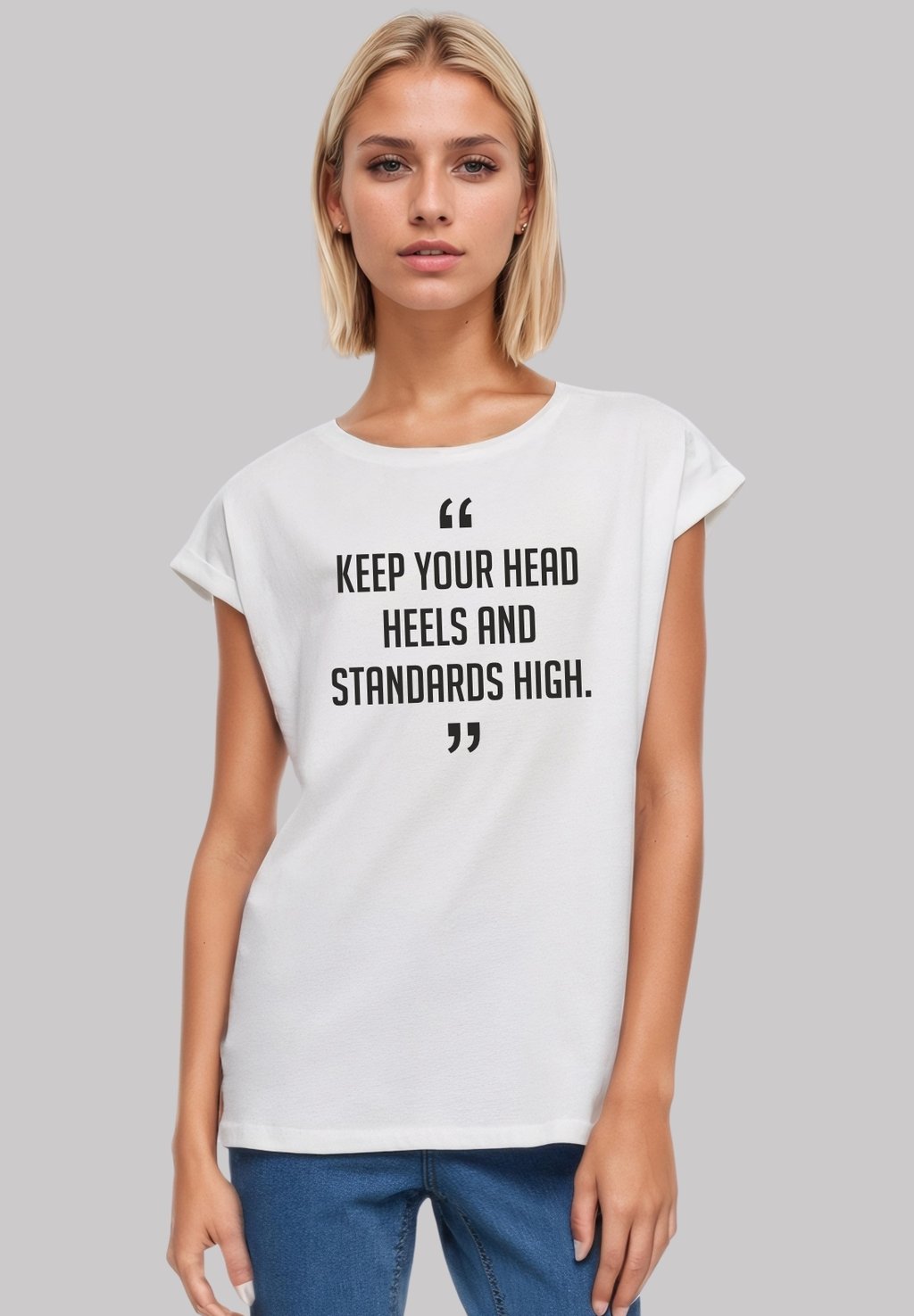 

Топ Print T-shirt Be Famous, белый