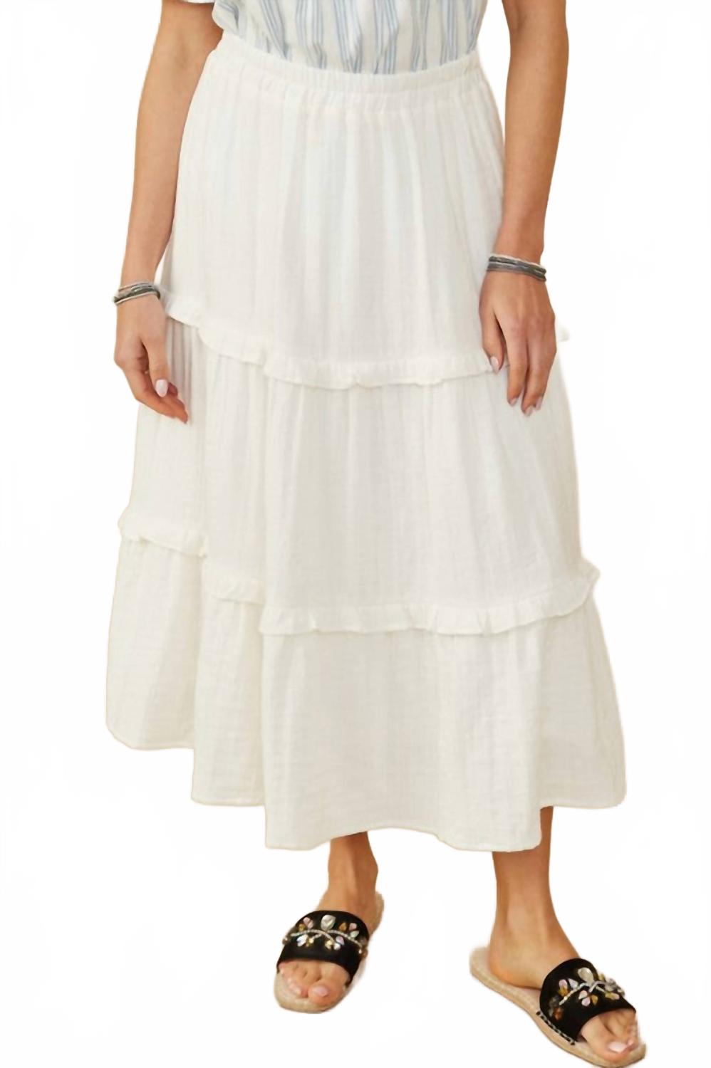 

Женская юбка Jayla с рюшами и текстурой, белый цвет Hayden La, белый