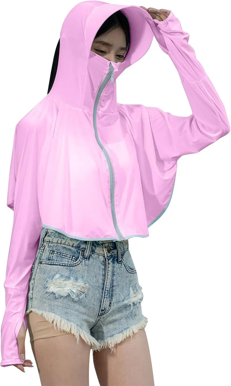 Женская куртка с капюшоном UPF 50+, Pink