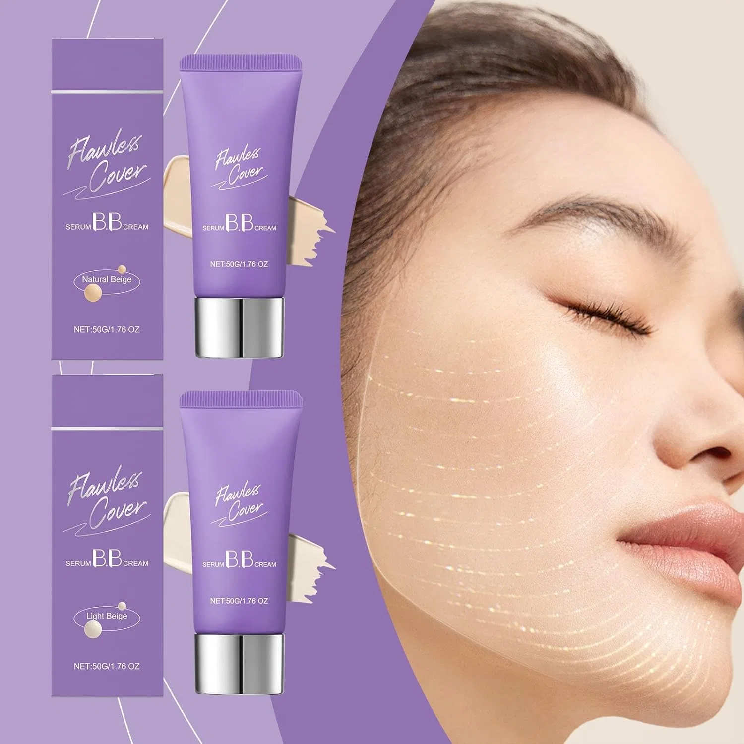BB-крем «Flawless Cover Serum» для всех типов кожи (натуральный) Generisch, Natural — фото 2