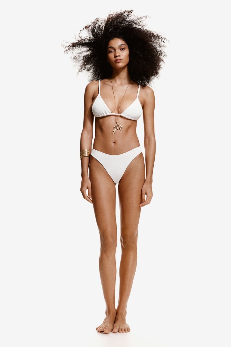 

Мягкий лиф бикини с треугольными чашечками H&M, белый