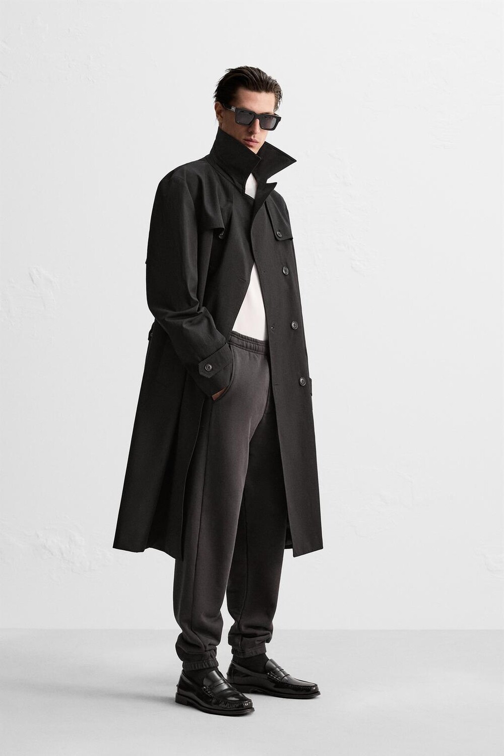 

Брюки для спорта ZARA, антрацитово-серый