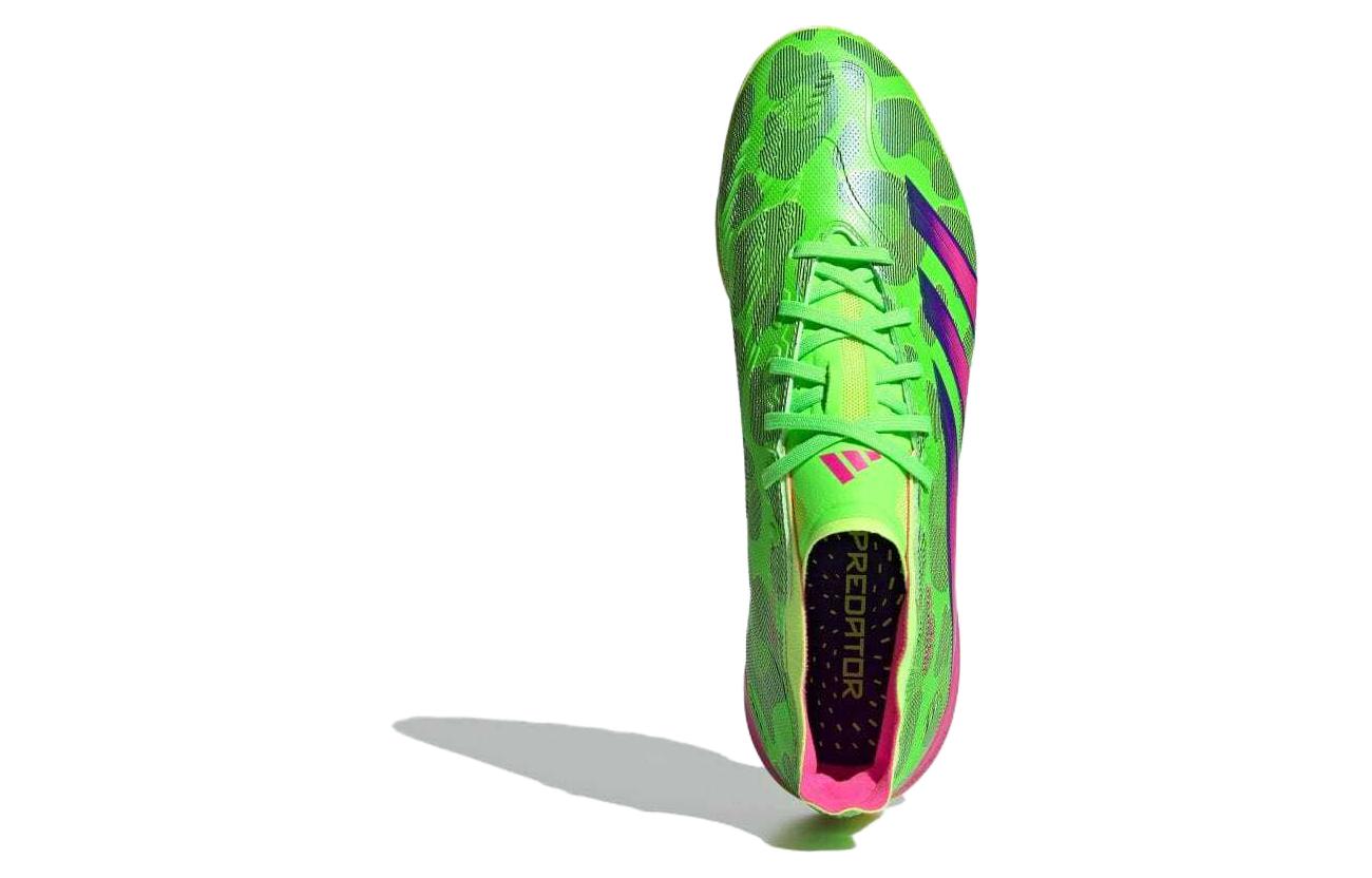 Adidas Predator League TF Резиновые Сломанные Шипы Амортизирующие Износостойкие Дышащие Футбольные Бутсы Унисекс Зеленый Фиолетовый — фото 4