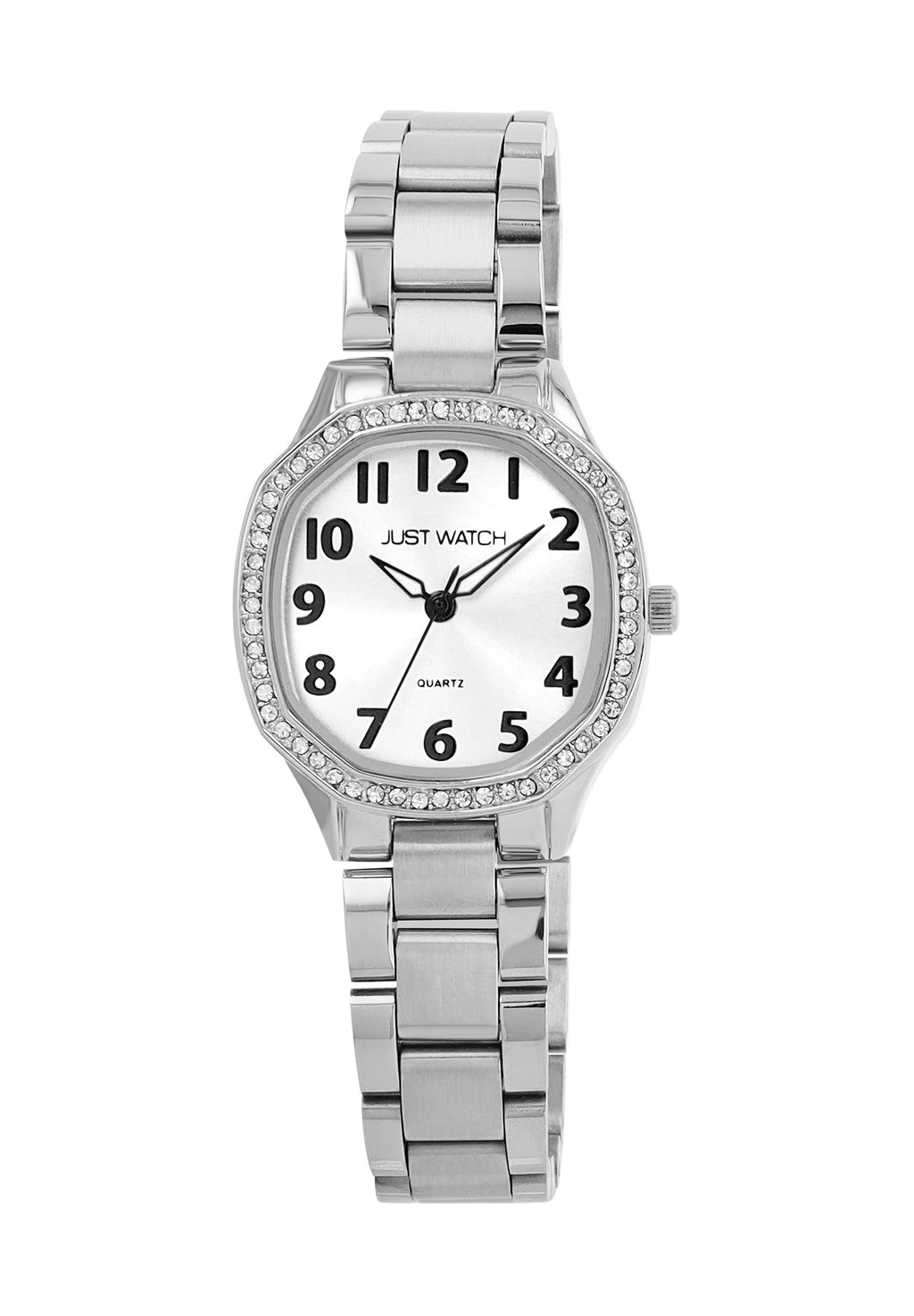 

Часы ELVA BESATZ ELEGANZ FUNKELN MODERN 3 ATM TONNEAU Just Watch, серебряный
