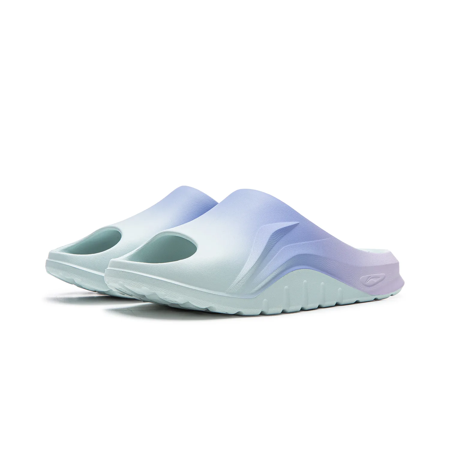 Li-Ning Slide Slippers Unisex Blue Purple — фото 4