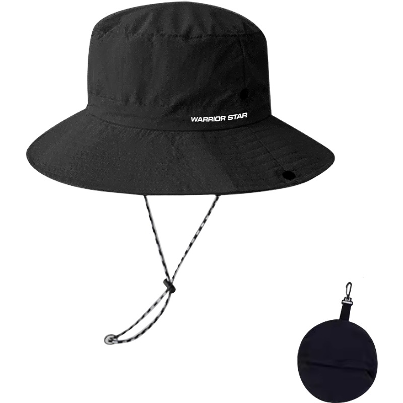 

Нейлоновая шляпа от солнца унисекс WARRIOR, черный[breathable sun protection/foldable]