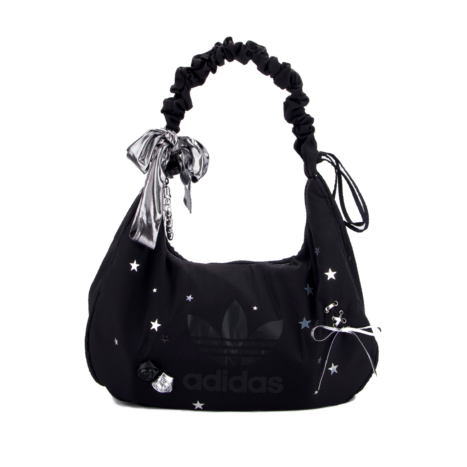 

Adidas Originals Ткань Cloud Bag портативная подмышечная сумка через плечо обычная Women's черная