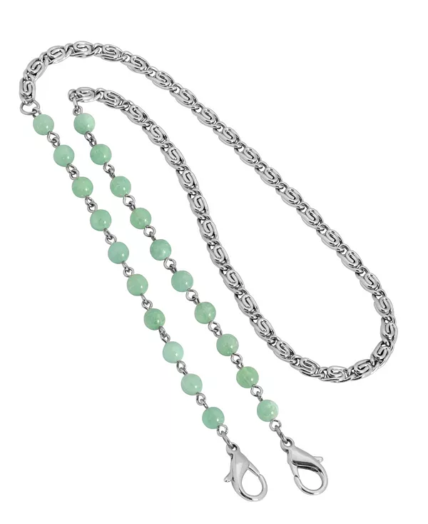 

Держатель для маски с цепочкой и бусинами 2028, green