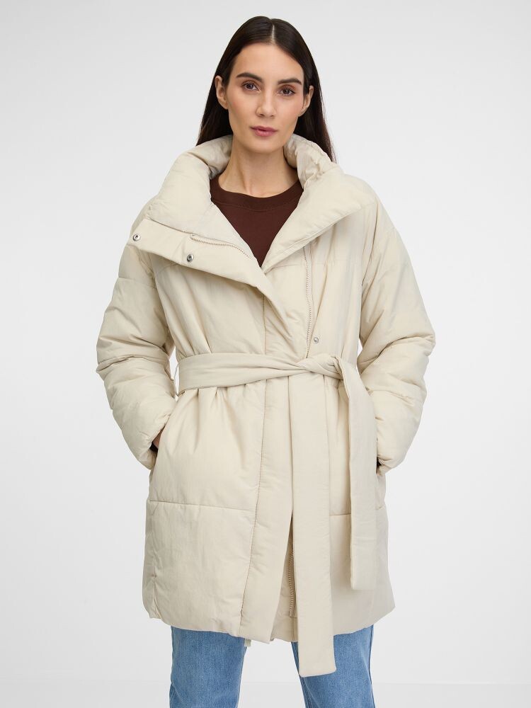 

Стеганое пальто оверсайз Gap, бежевый