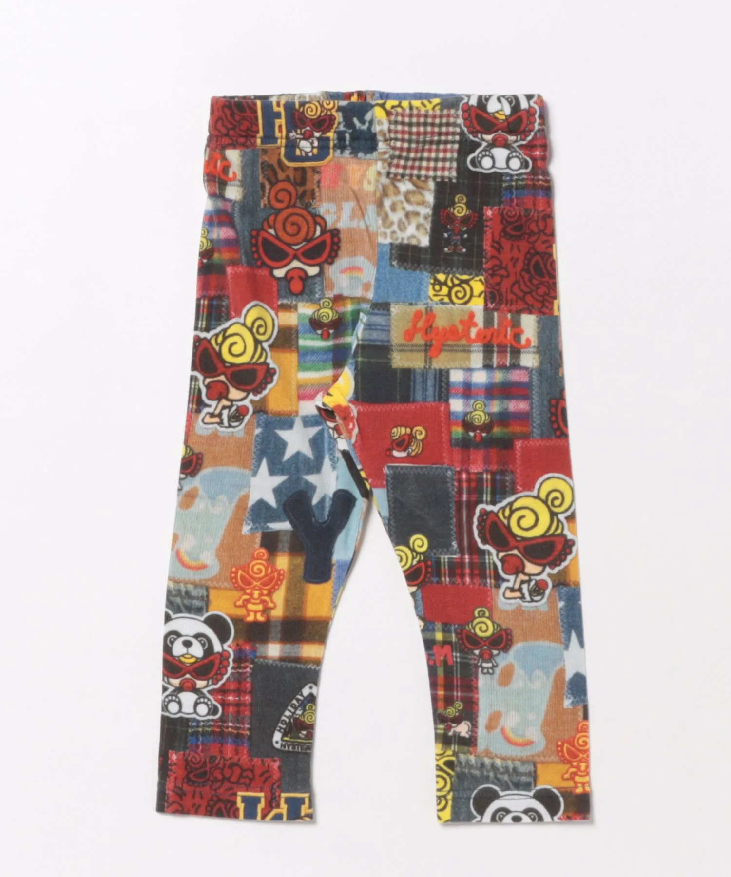 Детские леггинсы HYSTERIC MINI MESSY PATCHWORK総柄 Viscotex 7分丈