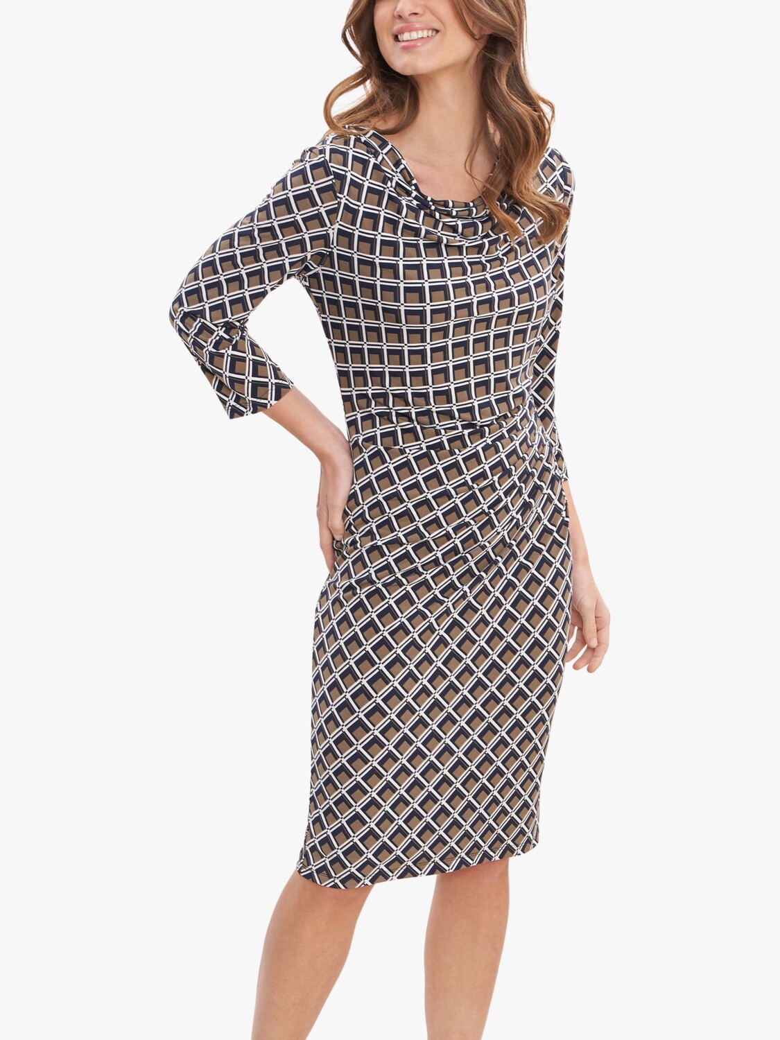 

Платье с принтом Gina Bacconi Talaina, темно-серый