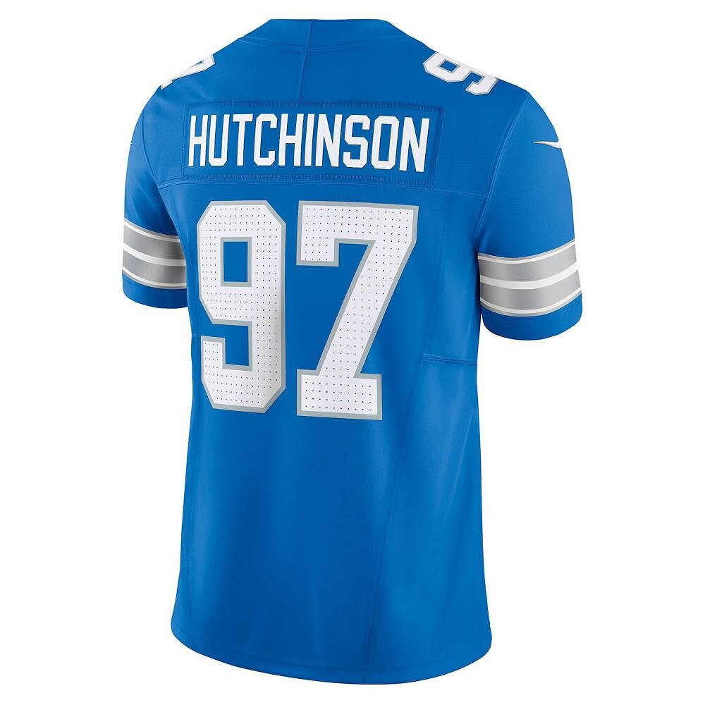 Мужские кроссовки Nike Aidan Hutchinson Blue Detroit Lions Vapor F. Ограниченный Джерси, цвет Lns Blue — фото 4