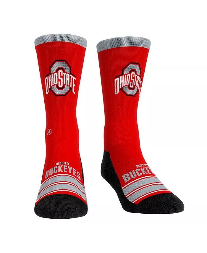 

Носки Rock Em' для мужчин и женщин Ohio State Buckeyes Gametime Stripe Crew Rock 'Em