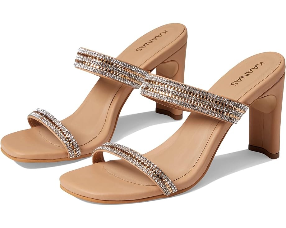 

Туфли KAANAS Celine Double Diamond Band Heel, бронзовый